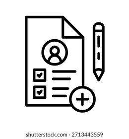Icono de esquema de inscripción Ilustración vectorial
