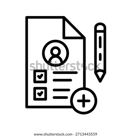 Enrollment Outline Icon Vector Illustration