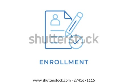 Enrollment vector icon isolated on white background