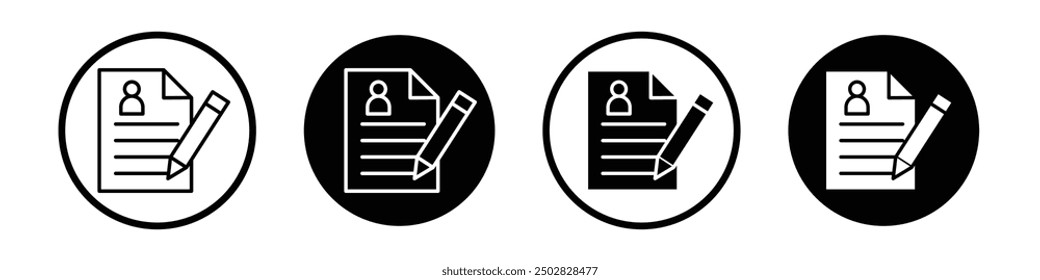 Anmeldungsvektor-Symbol setzt schwarz gefüllt und umrissen Stil.