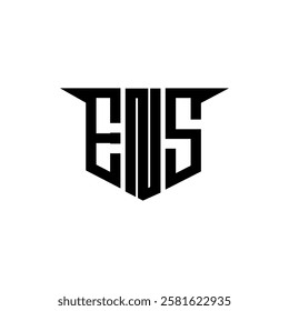 ENS letter logo design with white background in illustrator, vector logo modern alphabet font overlap style, calligraphy designs for logo, Poster, Invitation, etc.