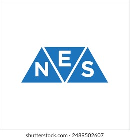 ENS triangle shape logo design on white background. ENS creative initials letter logo concept.
