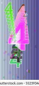 ensemble with imaginative business, narrow conclusion around Number 4 vector background