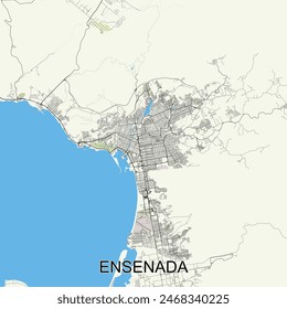 Ensenada, México mapa poster art