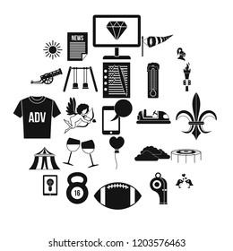 Ensign icons set. Simple set of 25 ensign vector icons for web isolated on white background