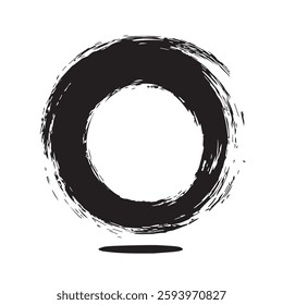 Enso Circle Brush Stroke Vector Illustration