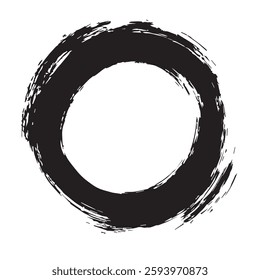 Enso Circle Brush Stroke Vector Illustration