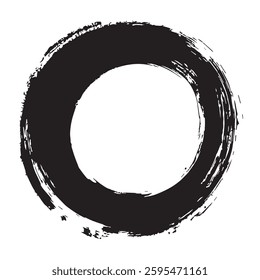 Enso Circle Brush Stroke Vector Illustration