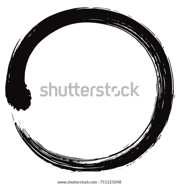 Enso Japanese Zen Circle Brush Vector Stock Vector (royalty Free) 751225048