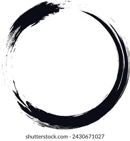 Enso Nr. 11 – Japanese Zen Circle Calligraphy (Circular brush stroke)
