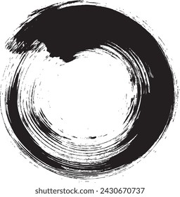 Enso Nr. 4 – Japanese Zen Circle Calligraphy (Circular brush stroke)
