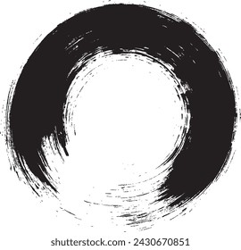 Enso Nr. 7 – Japanese Zen Circle Calligraphy (Circular brush stroke)
