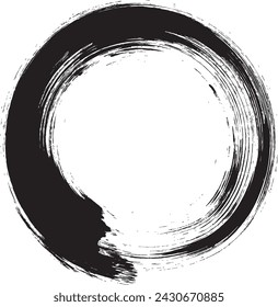 Enso Nr. 8 – Japanese Zen Circle Calligraphy (Circular brush stroke)
