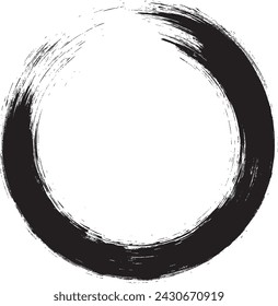 Enso Nr. 9 - Caligrafía japonesa de círculo zen (pincelada circular)
