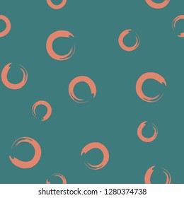 Enso Symbol Color Contrast Seamless Pattern