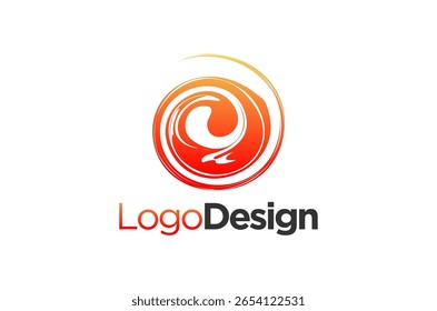 Design de logotipo de símbolo Enso com um redemoinho vibrante. Caligrafia zen e japonesa, mente (cogumelo) na ilustração vetorial zen.