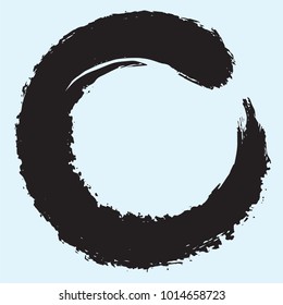 Enso Zen Brush Vector Illustration