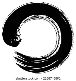 Enso Zen Circle Brush Paint Vector Logo Icon Illustration