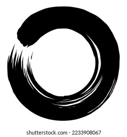 Enso Zen Circle Brush Paint Vector Logo Symbol Illustration Art