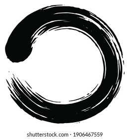 Enso Zen Circle Brush Vector Art Illustration Logo Design Icon