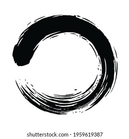 Enso Zen Circle Brush Vector Illustration Icon