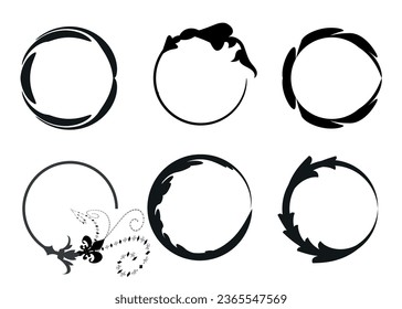 Enso zen stroke circle japanese brush symbol vector illustration.