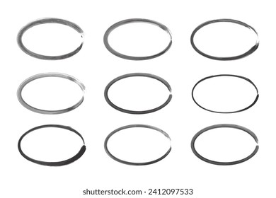 Enso zen stroke circle japanese brush symbol vector illustration.