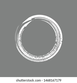 Enso Zen Symbol White Vector