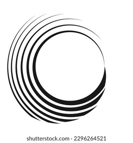 Enso zen vector circle brush stroke logo design.