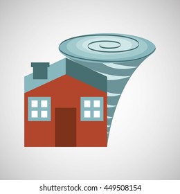 ensure protection insurance risk home isolated, vector illustration