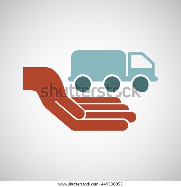 ensure protection insurance risk truck\
isolated, vector\
illustration
