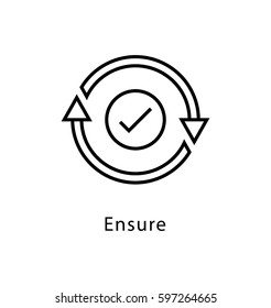 Ensure Vector Line Icon 