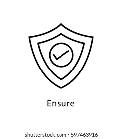 Ensure Vector Line Icon 