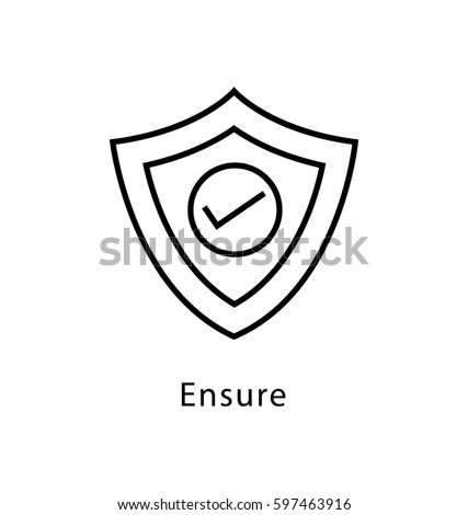Ensure Vector Line Icon 