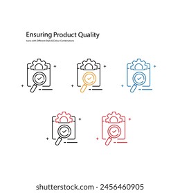 Ensuring Product Quality And Quality Assurance Vector Icon Design
