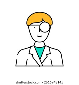 ent doctor line icon vector. ent doctor sign. isolated symbol illustration