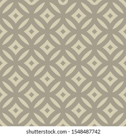 Entangled lines and dots forming middle eyes seamless vector geometry pattern in modern, stylish, minimal fashion. Abstract tiles repeat endlessly to create perfect pattern, wallpaper, or background.