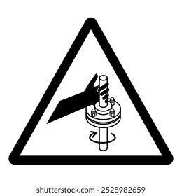 Entanglement Of Hand Rotating Shaft Symbol Sign, Vector Illustration, Isolate On White Background Label.EPS10
