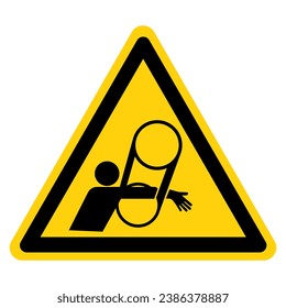 Entanglement Hazard Arm Symbol Sign, Vector Illustration, Isolate On White Background Label .EPS10