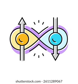 entanglement quantum technology color icon vector. entanglement quantum technology sign. isolated symbol illustration