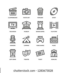 ENTANTAINMENT LINE ICON SET