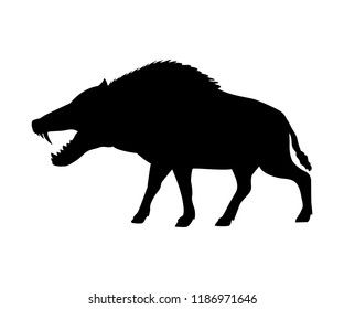 Entelodon silhouette extinct mammal animal