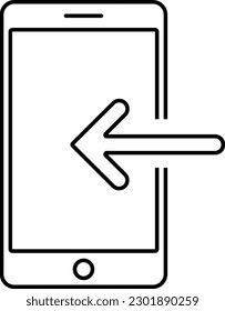 enter arrow access phone entrance Outline