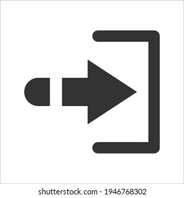 Enter arrow icon, Vector graphics