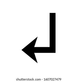 enter arrow symbol and icon vector isolated
