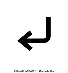 enter arrow symbol and icon vector isolated