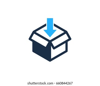 Enter Box Icon Logo Design Element