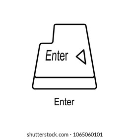 Enter button icon. Element of computer part for mobile concept and web apps. Thin line  icon for website design and development, app development. Premium icon on white background