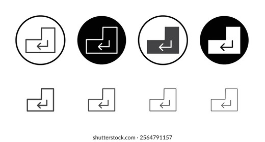 Enter button icon simple vector symbol