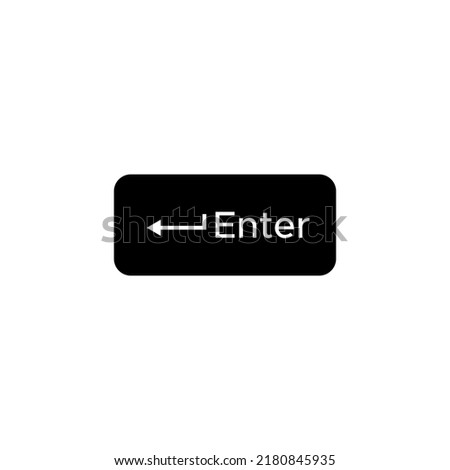 Enter button icon vector in clipart style